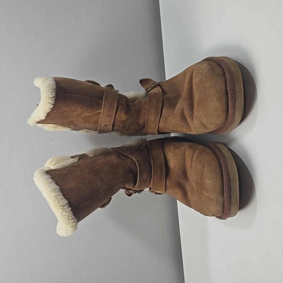UGG Australia Chestnut Boots with Outer Straps - Picture 2 of 10